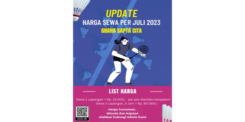 HARGA SEWA LAPANGAN BADMINTON